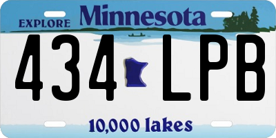 MN license plate 434LPB