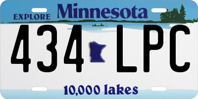 MN license plate 434LPC