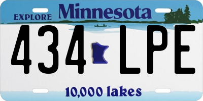 MN license plate 434LPE
