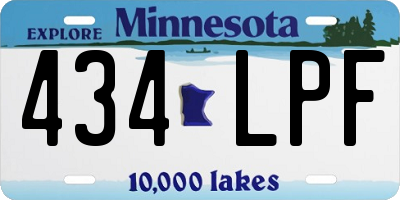 MN license plate 434LPF