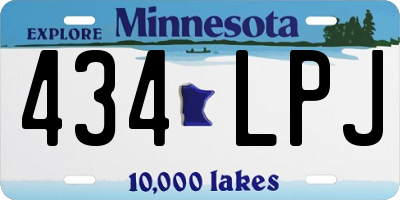 MN license plate 434LPJ
