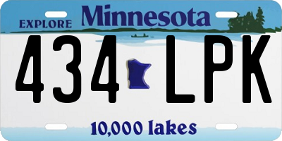 MN license plate 434LPK