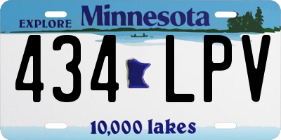 MN license plate 434LPV