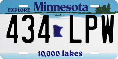 MN license plate 434LPW