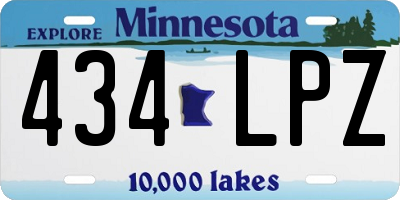 MN license plate 434LPZ