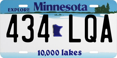 MN license plate 434LQA