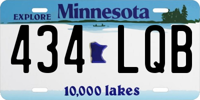 MN license plate 434LQB