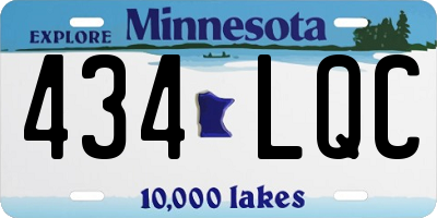 MN license plate 434LQC