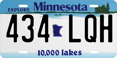 MN license plate 434LQH