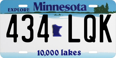 MN license plate 434LQK