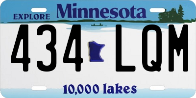 MN license plate 434LQM