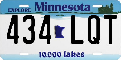 MN license plate 434LQT