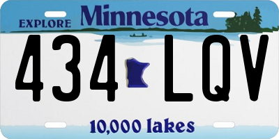 MN license plate 434LQV