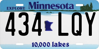 MN license plate 434LQY