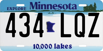 MN license plate 434LQZ