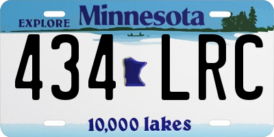 MN license plate 434LRC