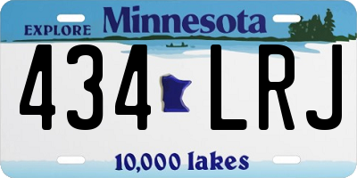 MN license plate 434LRJ