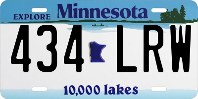 MN license plate 434LRW