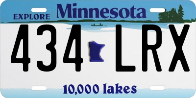 MN license plate 434LRX