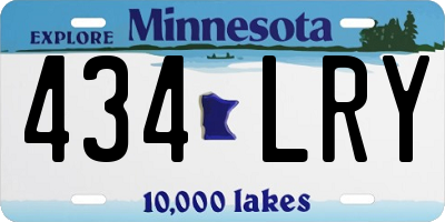 MN license plate 434LRY