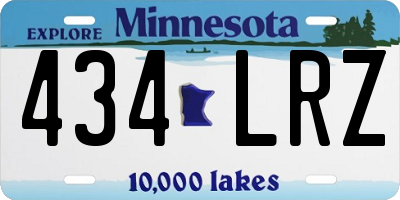 MN license plate 434LRZ