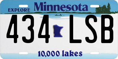 MN license plate 434LSB