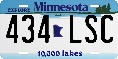 MN license plate 434LSC