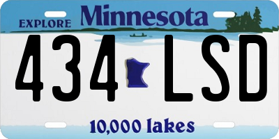 MN license plate 434LSD