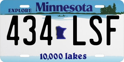 MN license plate 434LSF