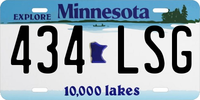 MN license plate 434LSG