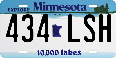 MN license plate 434LSH
