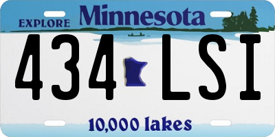 MN license plate 434LSI