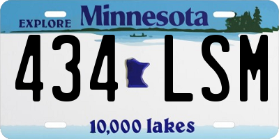 MN license plate 434LSM