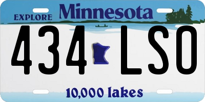 MN license plate 434LSO
