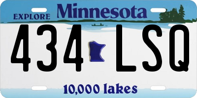 MN license plate 434LSQ