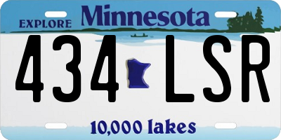 MN license plate 434LSR