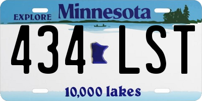 MN license plate 434LST