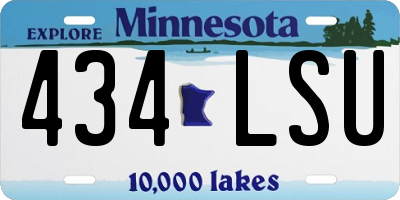 MN license plate 434LSU