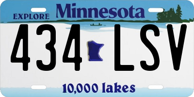 MN license plate 434LSV