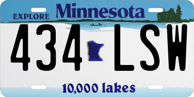 MN license plate 434LSW