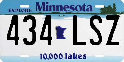 MN license plate 434LSZ