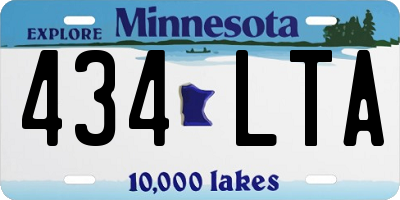 MN license plate 434LTA