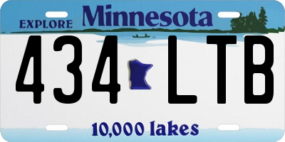 MN license plate 434LTB