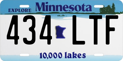 MN license plate 434LTF
