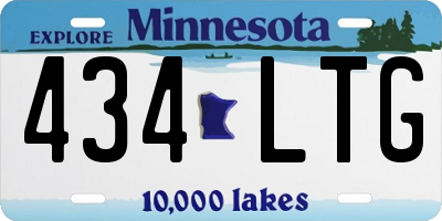 MN license plate 434LTG