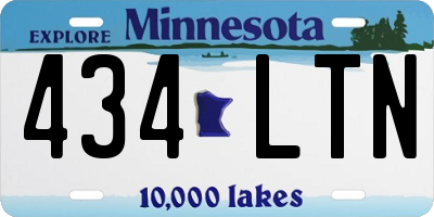 MN license plate 434LTN
