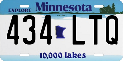 MN license plate 434LTQ