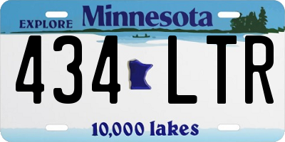 MN license plate 434LTR