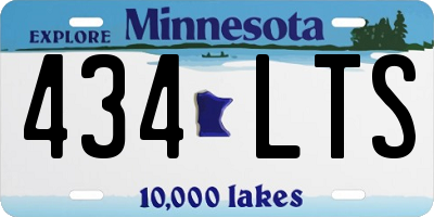 MN license plate 434LTS