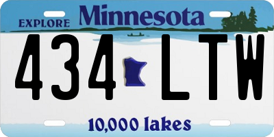 MN license plate 434LTW